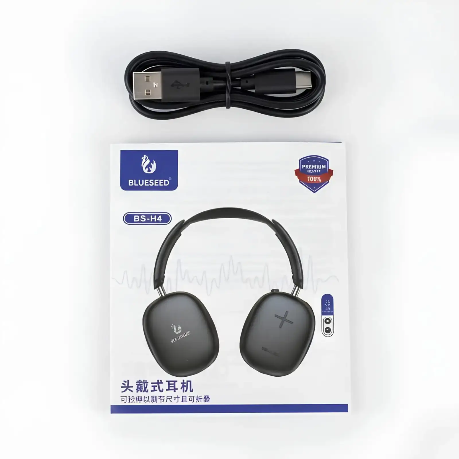 Накладна Bluetooth гарнітура Blueseed BS-H4 black UA