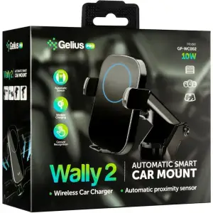 Холдер Gelius Pro Wally 2 Automatic WC-002 10W (Wireless Charger) Black UA