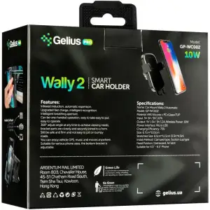 Холдер Gelius Pro Wally 2 Automatic WC-002 10W (Wireless Charger) Black UA
