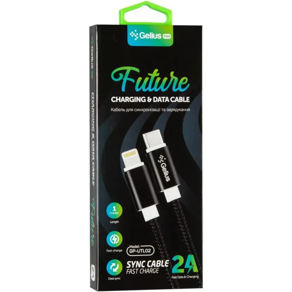 Кабель Cable Gelius Pro Future GP-UTL02 Type-C/Lightning Black UA