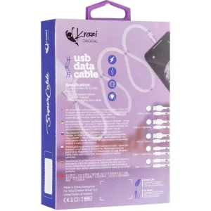 Кабель USB Cable Krazi Super KZ-UC001 Lightning/Type-C White