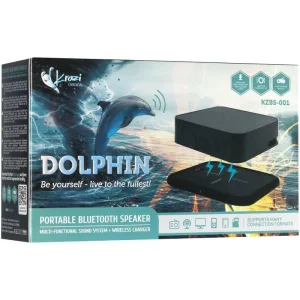 Колонка Bluetooth Speaker Krazi Dolphin KZBS-001 Black + (Wireless Charging) UA