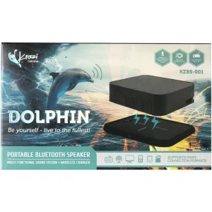 Колонка Bluetooth Speaker Krazi Dolphin KZBS-001 Black + (Wireless Charging) UA
