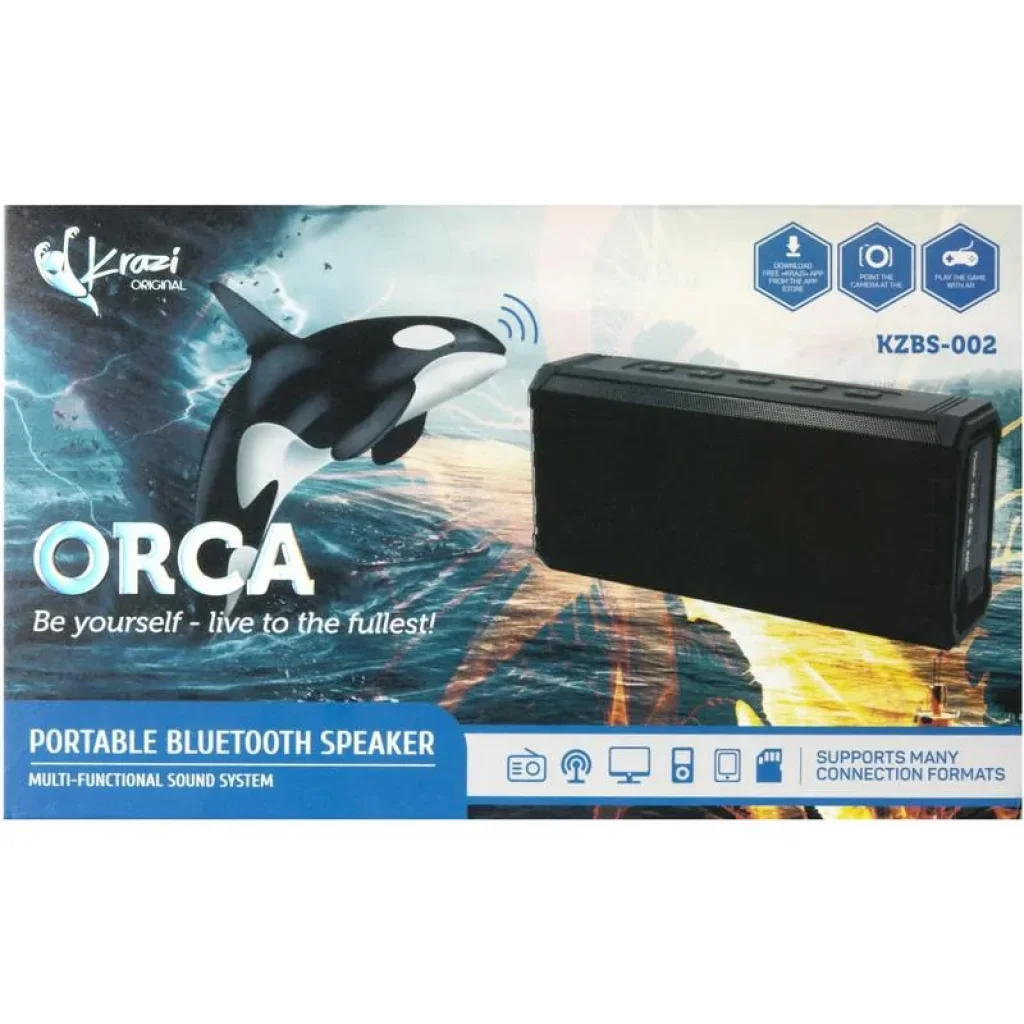 Колонка Bluetooth Speaker Krazi Orca (Waterproof) KZBS-002 Black UA