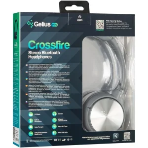 Наушники Stereo Bluetooth Headset Gelius Pro Crossfire GP HP-007 Grey UA