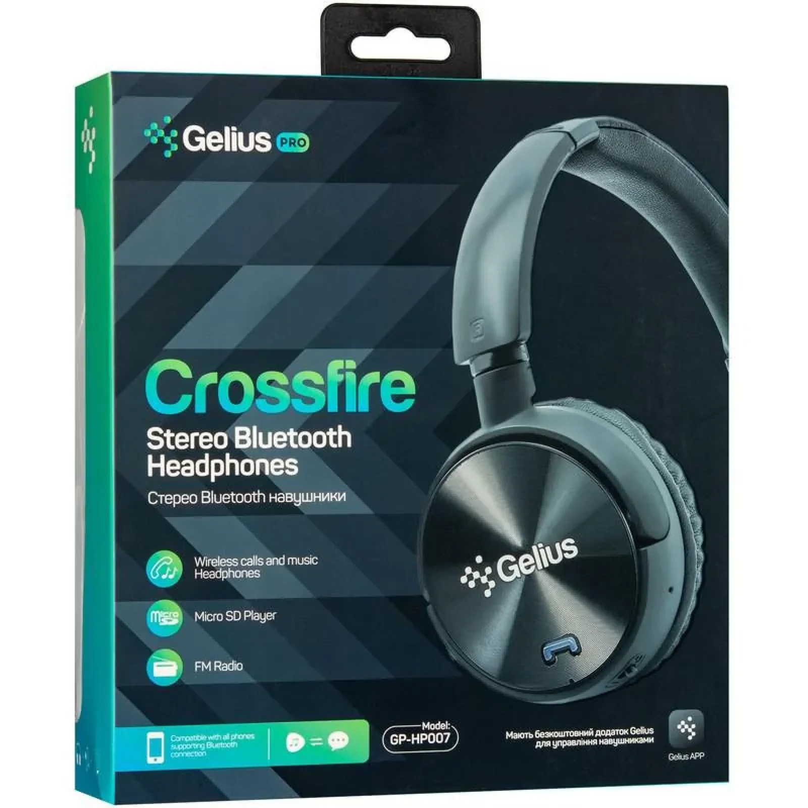 Наушники Stereo Bluetooth Headset Gelius Pro Crossfire GP HP-007 Pink UA