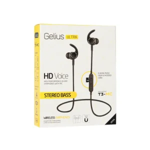 Наушники Stereo Bluetooth Headset Gelius Ultra T3-MC Black with memory card UA