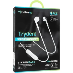 Наушники Stereo Bluetooth Headset Gelius Pro Trydent GP-BE-020 White UA
