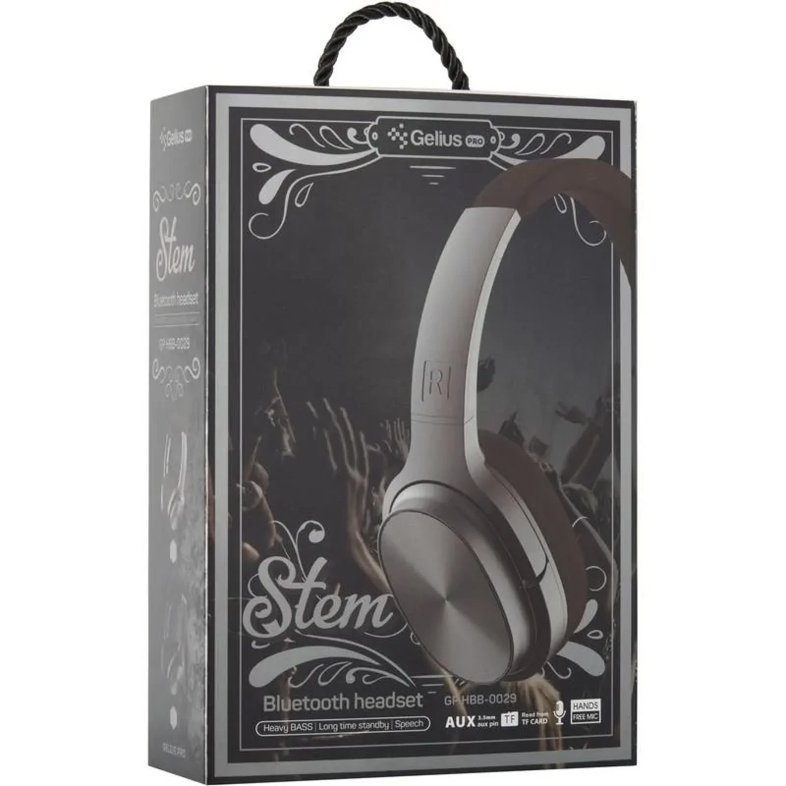 Наушники Stereo Bluetooth Headset Gelius Ultra Stem GL-HBB-0029 Black/Grey UA