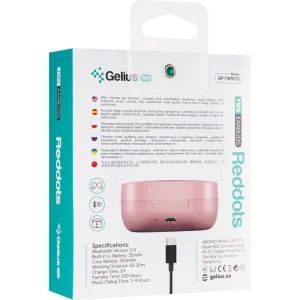 Наушники Stereo Bluetooth Headset Gelius Pro Reddots TWS Earbuds GP-TWS010 Pink UA