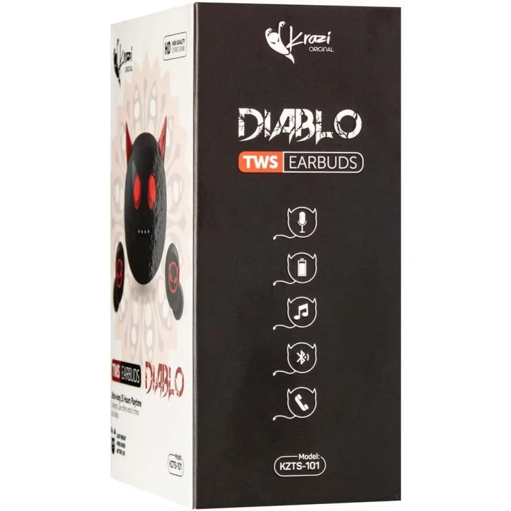Навушники Stereo Bluetooth Headset Krazi TWS Diablo KZTS-101 Black