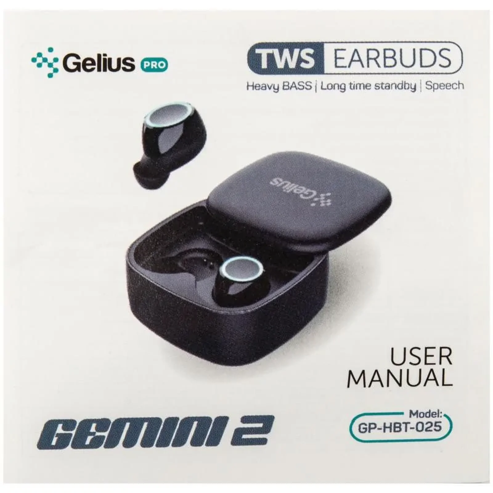 Наушники Stereo Bluetooth Headset Gelius Pro Twins Gemini 2 GP-HBT025 Black UA