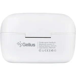 Наушники Stereo Bluetooth Headset Gelius MaxBuds GP-TWS025 White UA