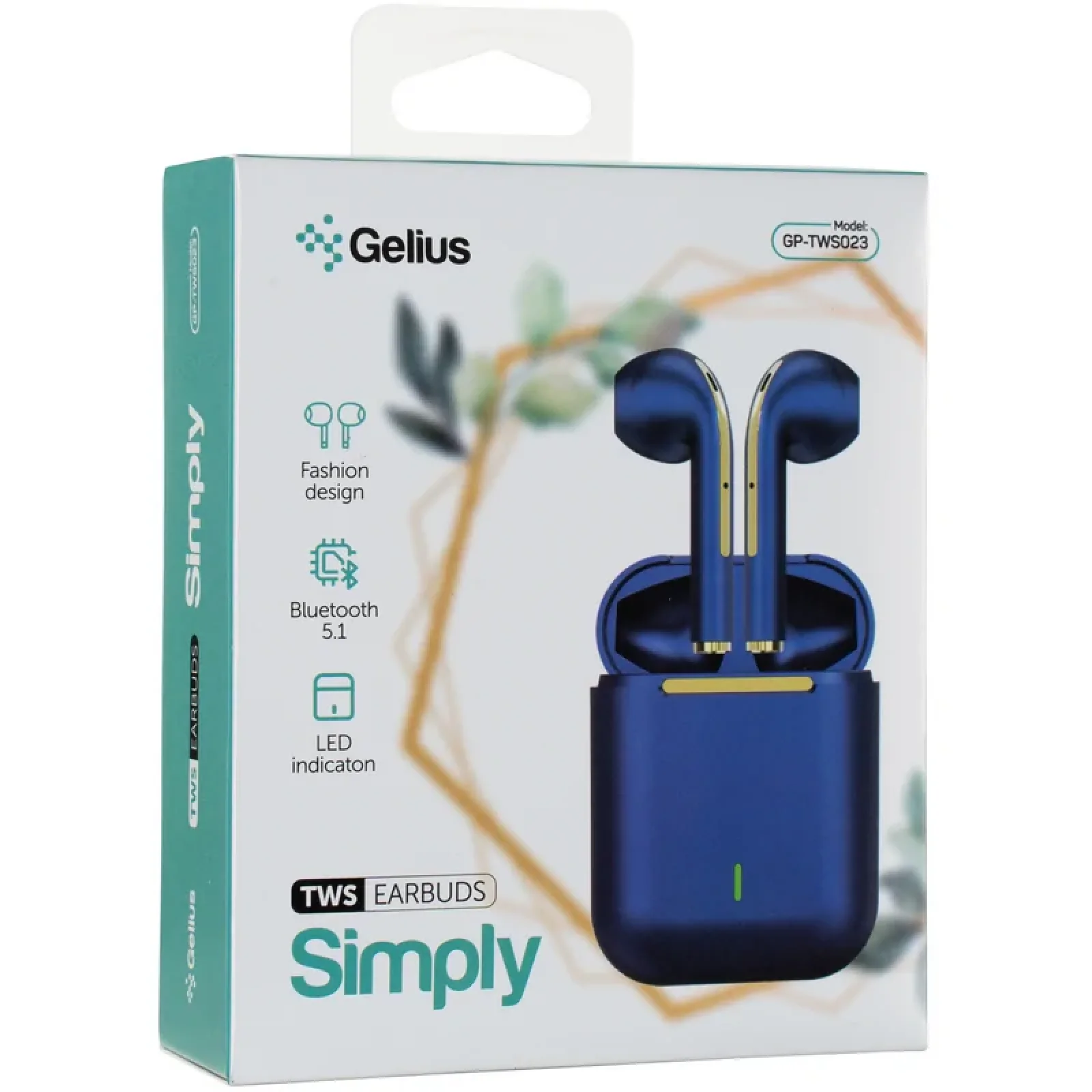 Наушники Stereo Bluetooth Headset Gelius Pro Simply GP-TWS023 Blue UA