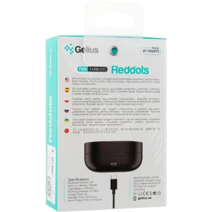 Наушники Stereo Bluetooth Headset Gelius Pro Reddots TWS Earbuds GP-TWS010 Black UA