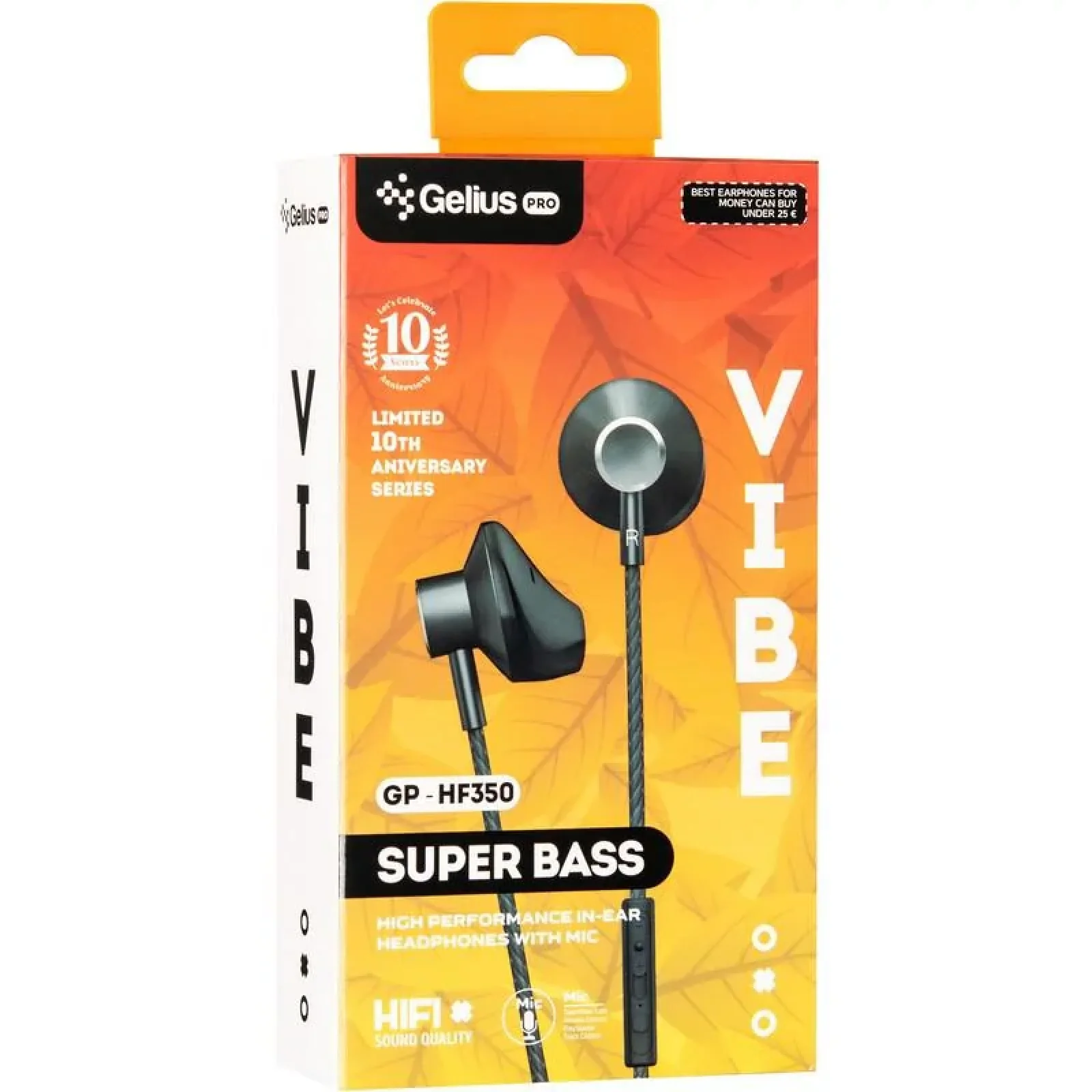 Наушники HF Gelius Pro GP-HF350 Vibe White with mic + button call answering + volume control UA