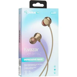 Наушники HF Gelius Air Kvazar Ceramic GA-WE-001 Grey with mic + button call answering UA