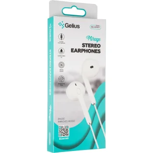 Навушники HF Gelius Ultra Iron Mirage GU-HF017 White with mic + button call answering UA