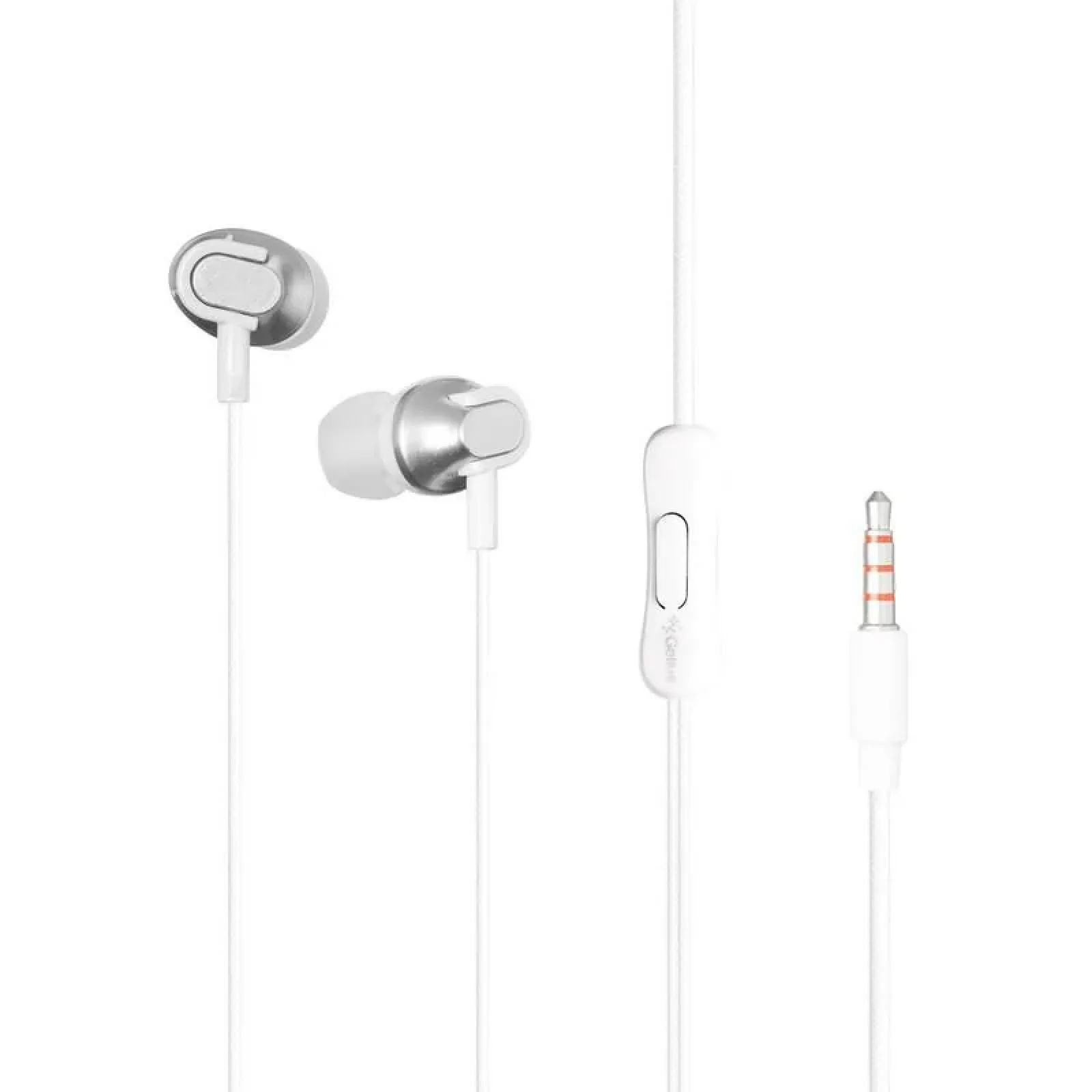 Наушники HF Gelius Ultra Iron Wave GU-075 White with mic + button call answering UA