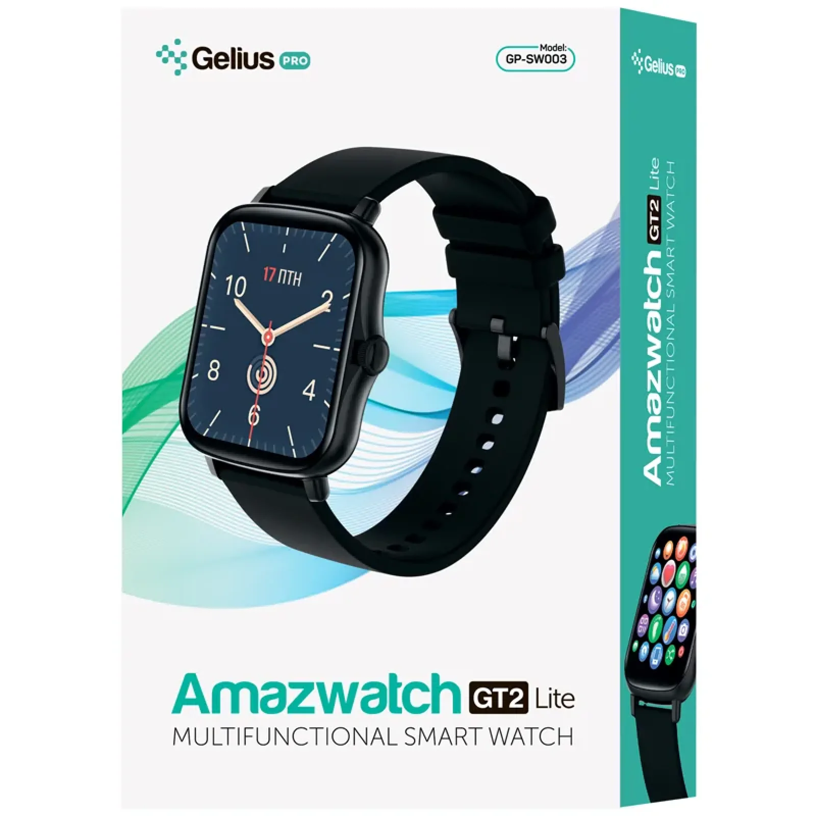 Смарт-годинник Smart Watch Gelius Pro GP-SW003 (Amazwatch GT2 Lite) Black UA