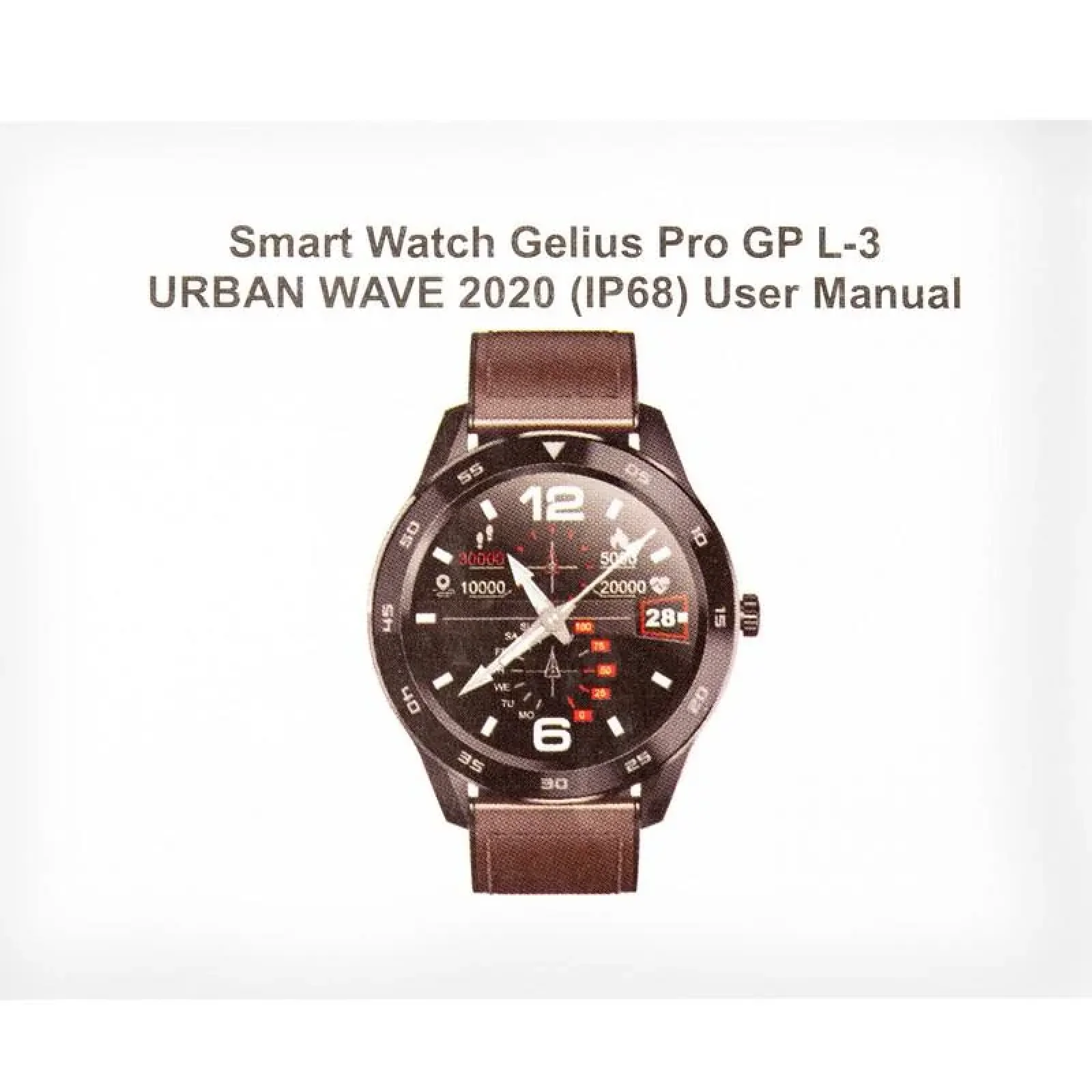 Смарт-годинник Smart Watch Gelius Pro GP-L3 (URBAN WAVE 2020) (IP68) Silver/Dark Brown UA