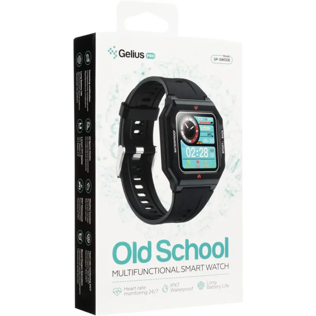 Смарт-часы Smart Watch Gelius Pro GP-SW006 (Old School) (IPX7) Black UA