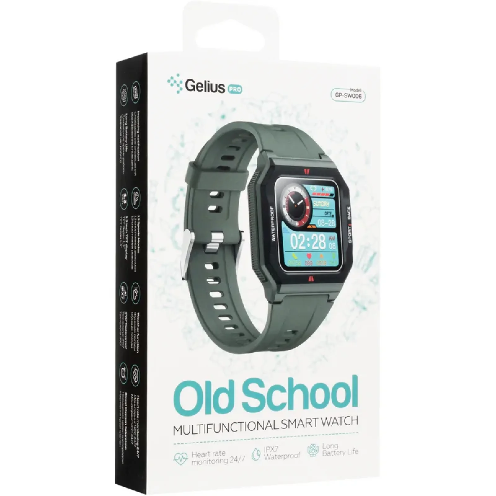 Смарт-часы Smart Watch Gelius Pro GP-SW006 (Old School) (IPX7) Green UA