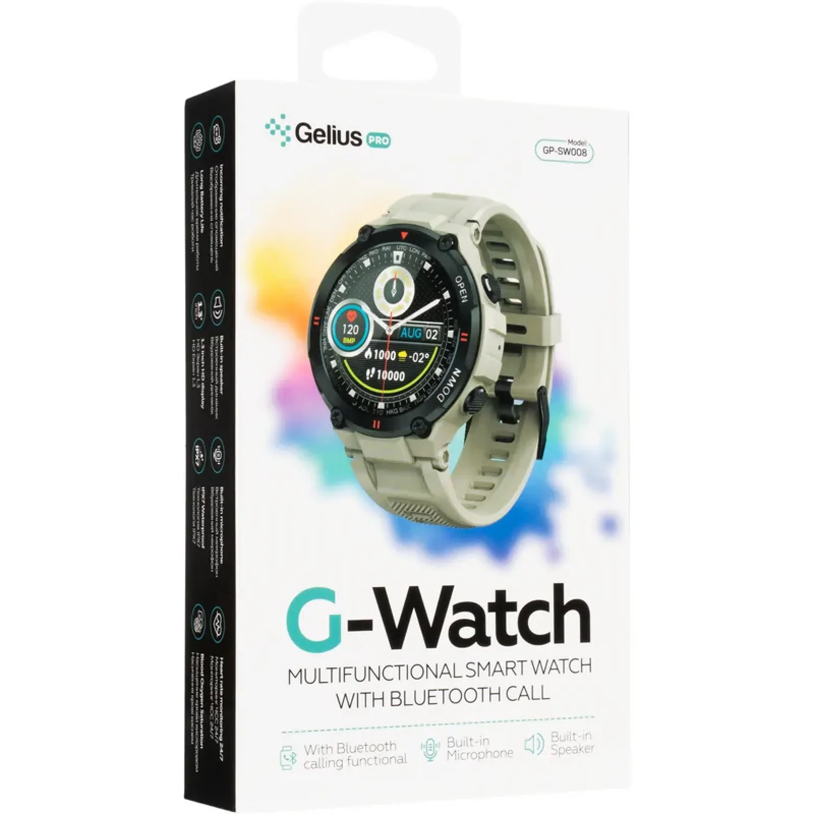 Смарт-часы Smart Watch Gelius Pro GP-SW008 (G-WATCH) Bluetooth Call (IPX7) Desert Grey UA