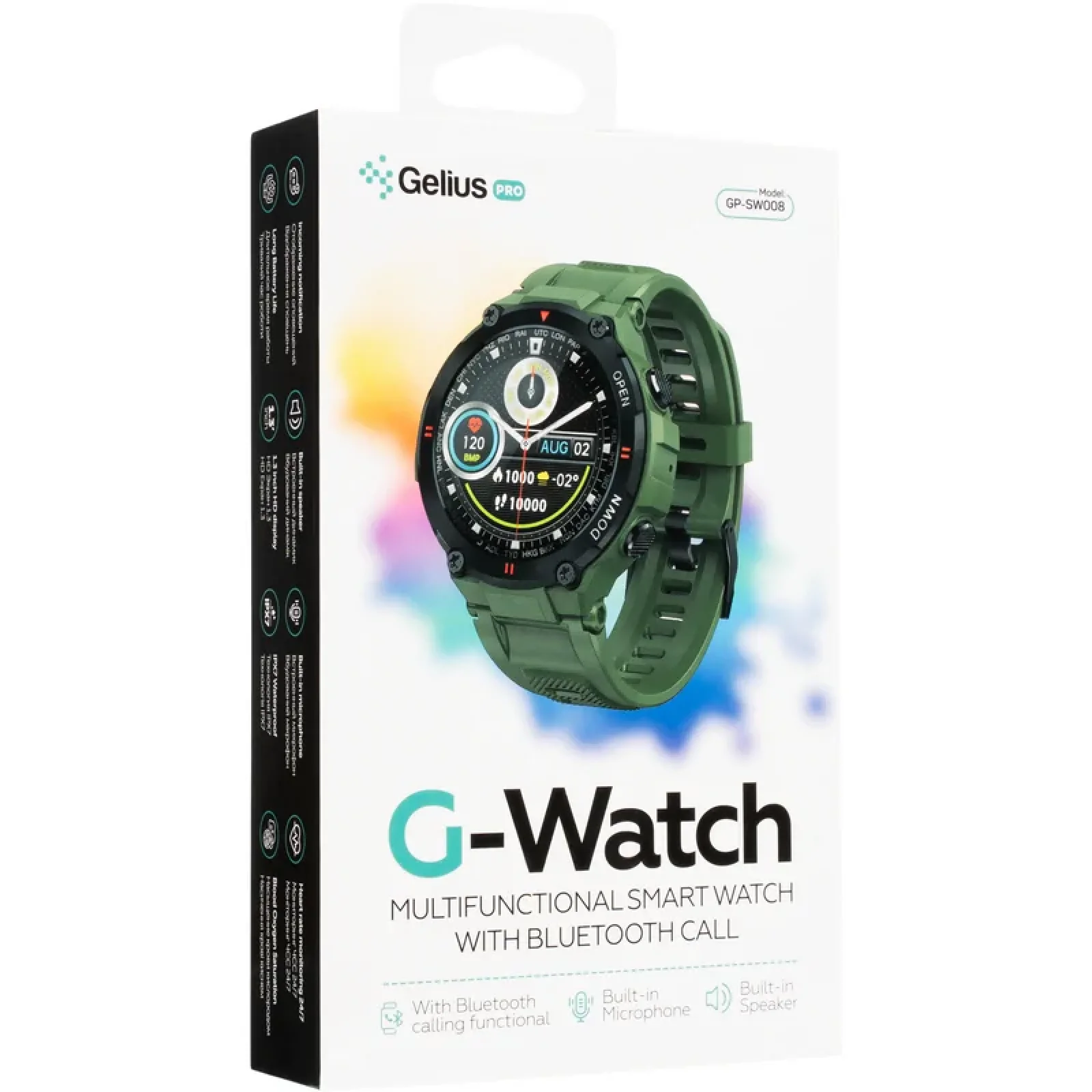 Смарт-часы Smart Watch Gelius Pro GP-SW008 (G-WATCH) Bluetooth Call (IPX7) Navy Green UA