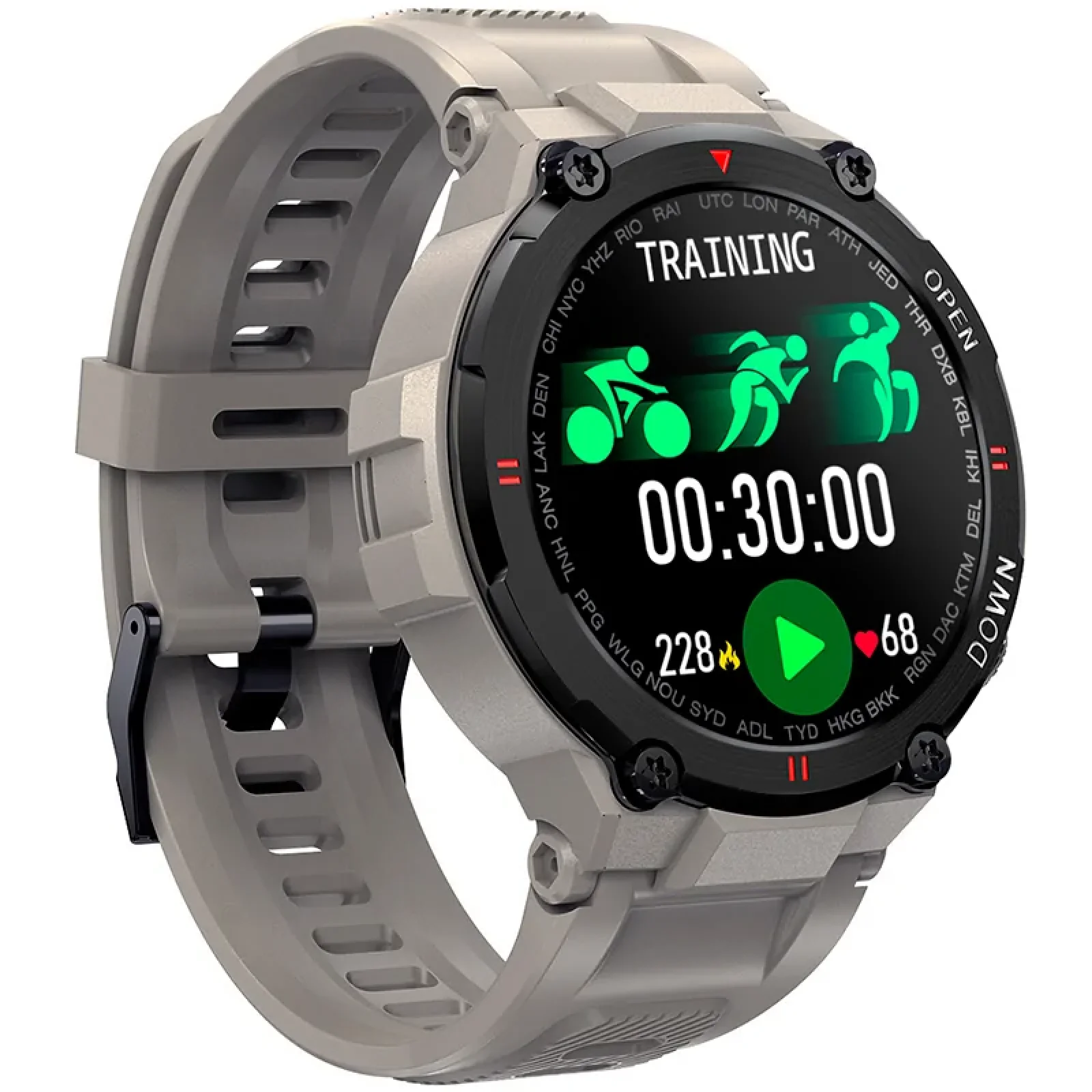 Смарт-часы Smart Watch Gelius Pro GP-SW008 (G-WATCH) Bluetooth Call (IPX7) Desert Grey UA