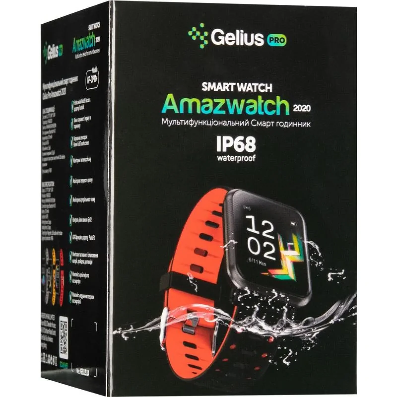 Смарт-годинник Smart Watch Gelius Pro GP-CP11 Plus (AMAZWATCH 2020) (IP68) Black/Grey UA