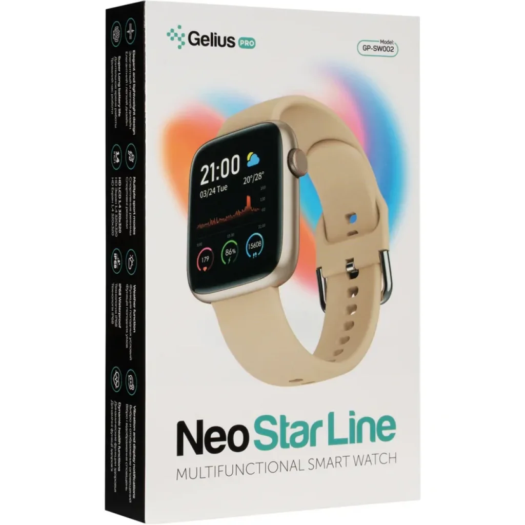 Смарт-часы Smart Watch Gelius Pro GP-SW002 (Neo Star Line) Gold UA