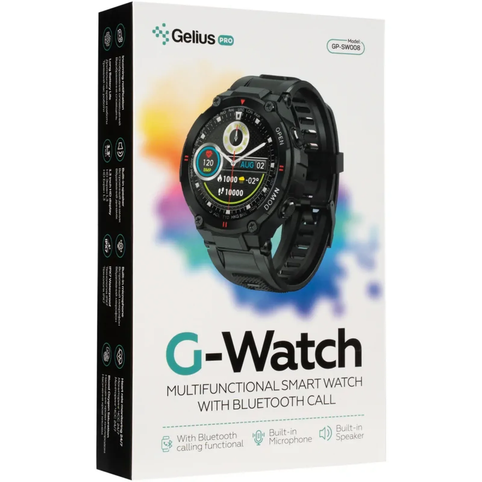 Смарт-годинник Smart Watch Gelius Pro GP-SW008 (G-WATCH) Bluetooth Call (IPX7) Black UA