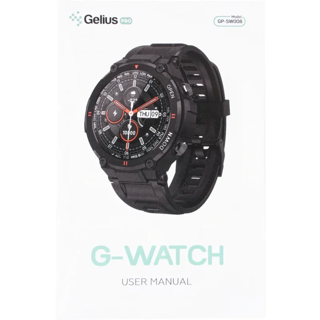 Смарт-часы Smart Watch Gelius Pro GP-SW008 (G-WATCH) Bluetooth Call (IPX7) Black UA