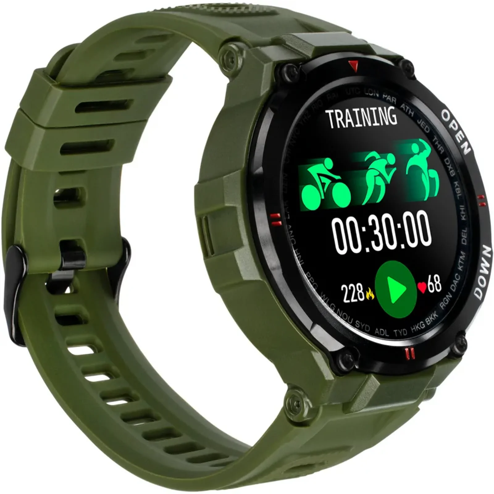 Смарт-часы Smart Watch Gelius Pro GP-SW008 (G-WATCH) Bluetooth Call (IPX7) Navy Green UA