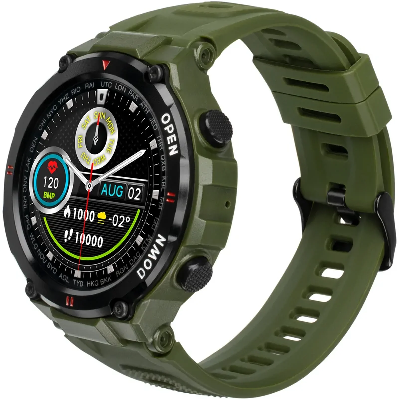 Смарт-часы Smart Watch Gelius Pro GP-SW008 (G-WATCH) Bluetooth Call (IPX7) Navy Green UA