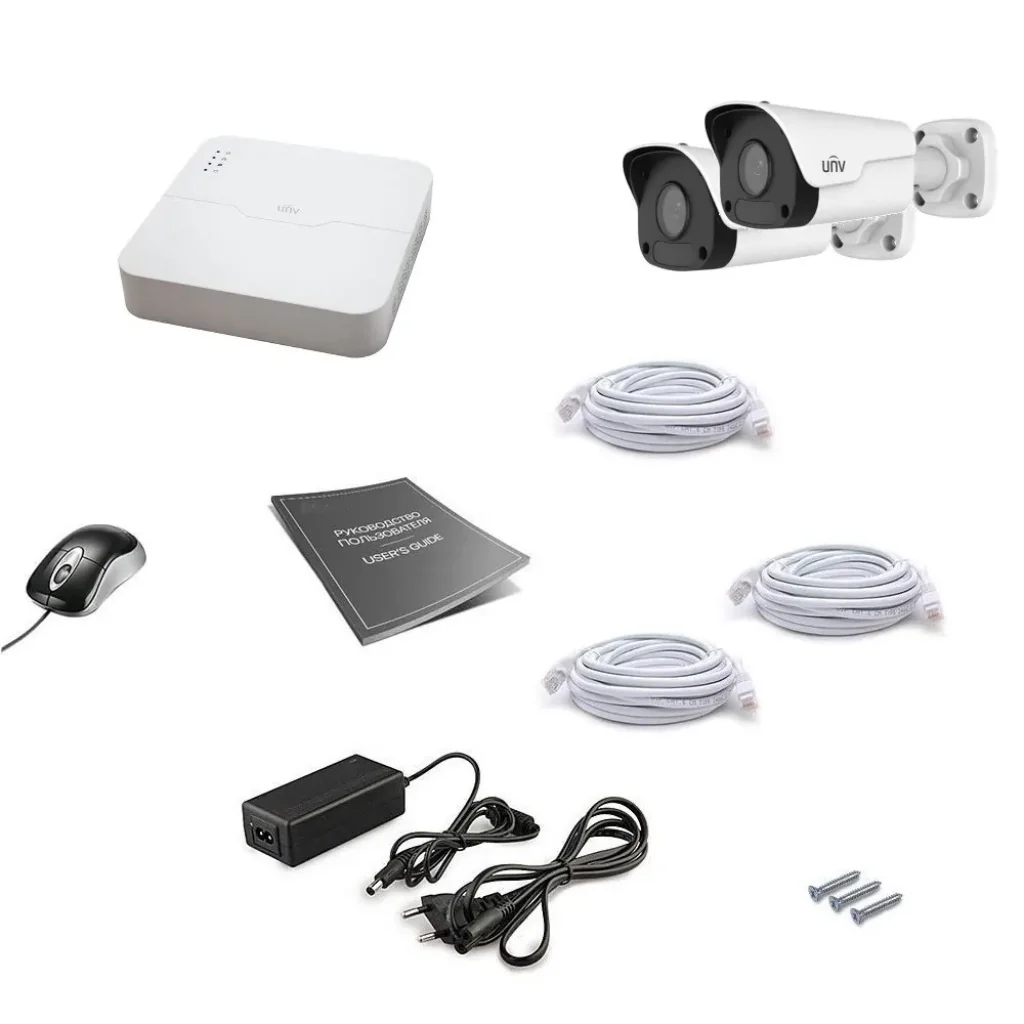 Комплект IP видеонаблюдения Uniview 2OUT 2MEGA UA