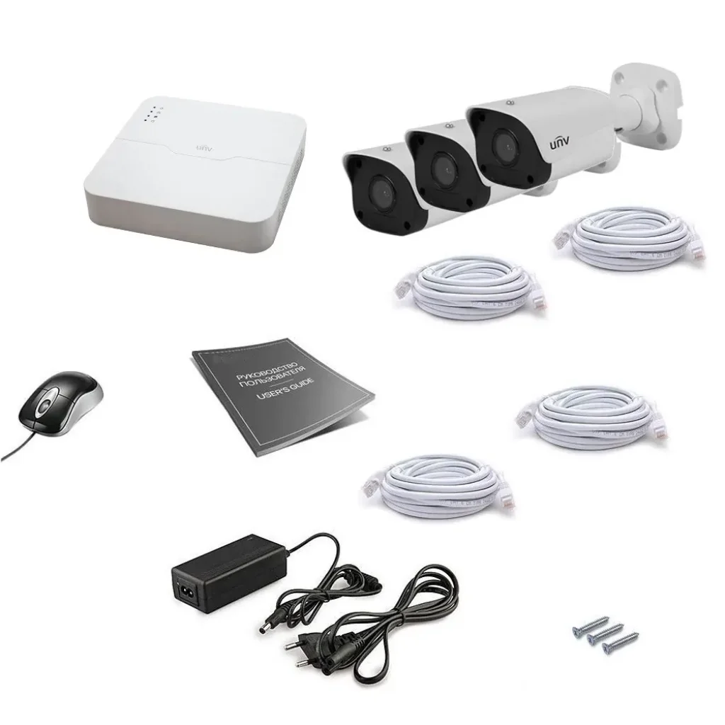 Комплект IP відеоспостереження Uniview 3OUT 4MEGA UA