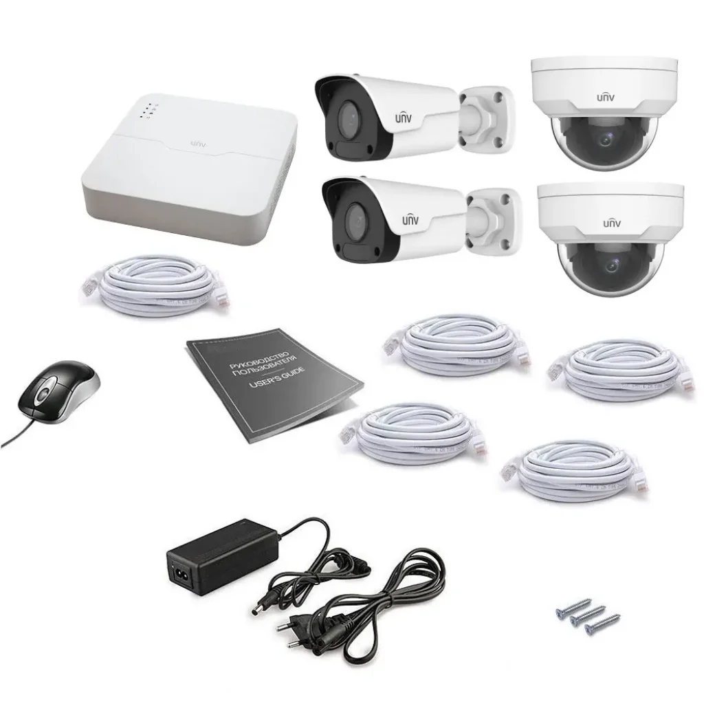 Комплект IP відеоспостереження Uniview 4MIX 2MEGA UA