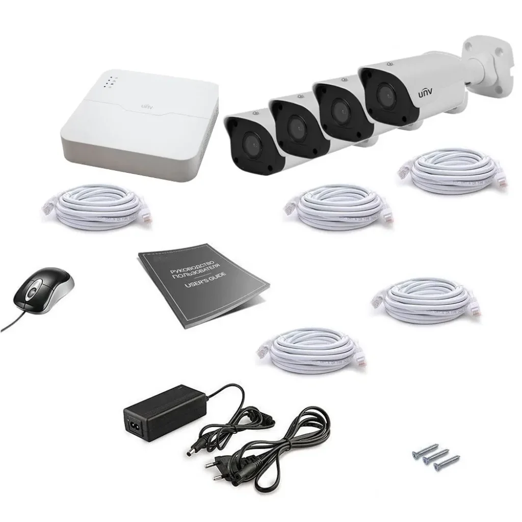 Комплект IP відеоспостереження Uniview 4OUT 4MEGA UA