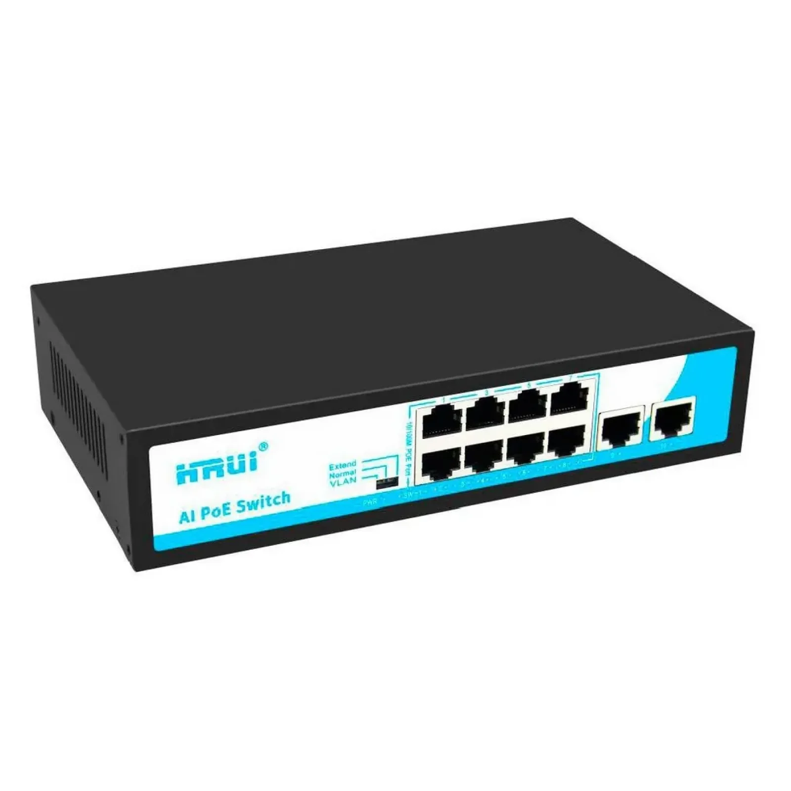 POE коммутатор 10-портовый HongRui HR900-AF-82N молниезащита 6 КВ UA