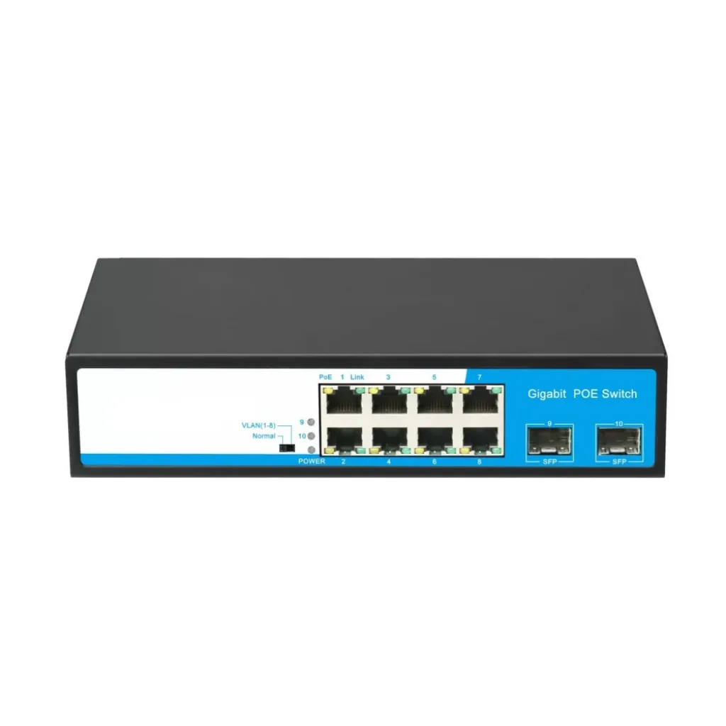 POE коммутатор 10-портовый HongRui HR901-AFG-82NS UA