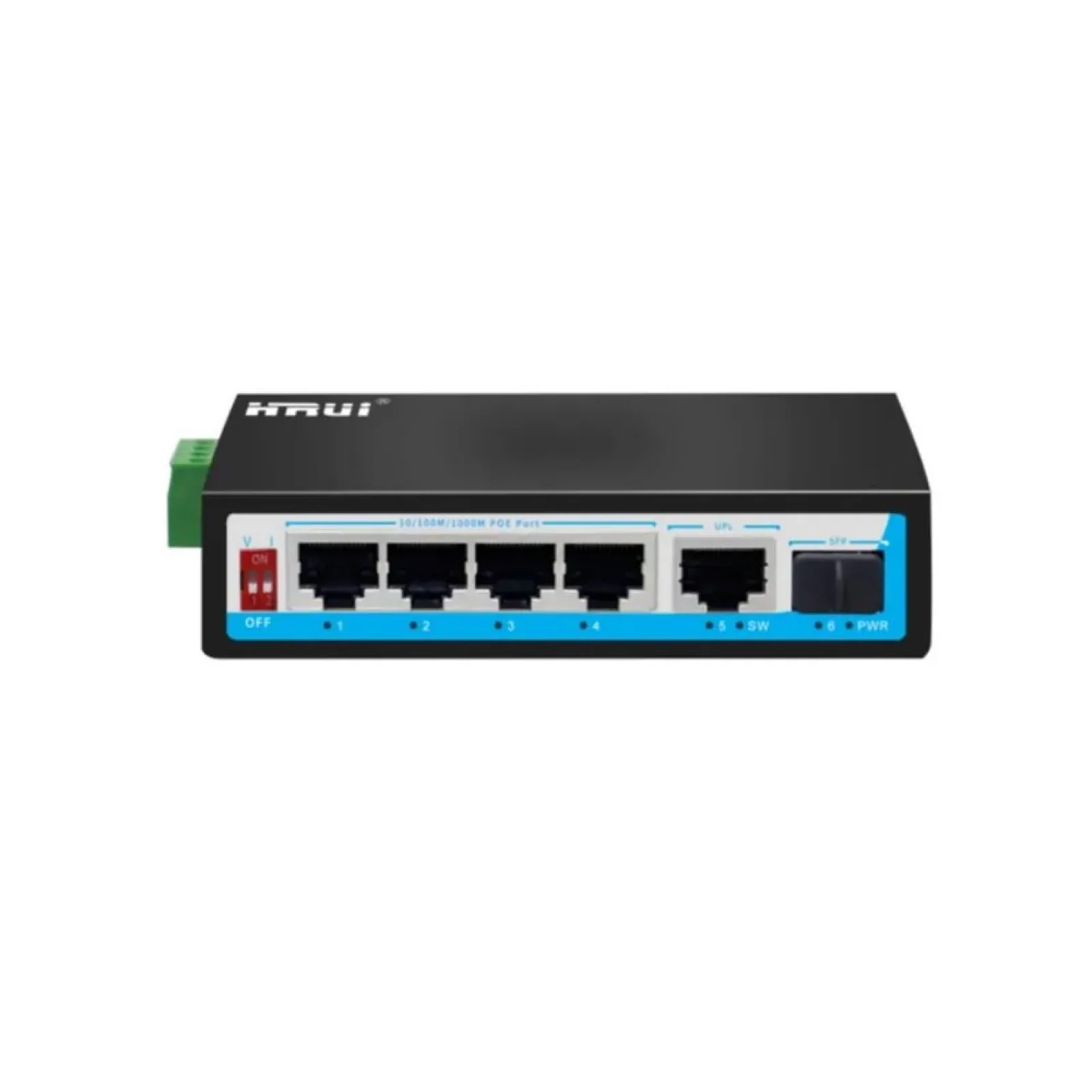 POE коммутатор 6-портовый индустр. HongRui HR500-AFG-411S UA