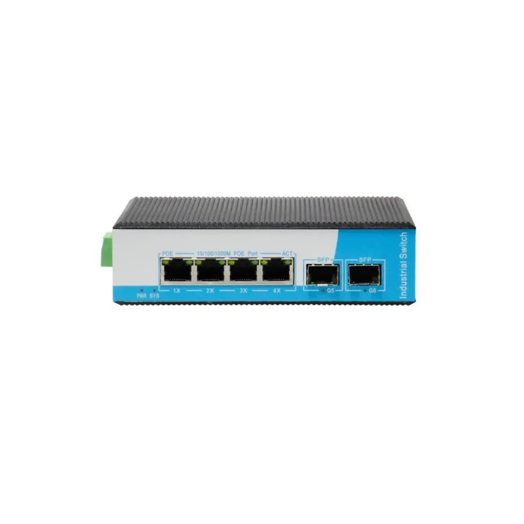 POE комутатор 6-ти портовый индустр. HongRui HR600-BTGM-42S UA