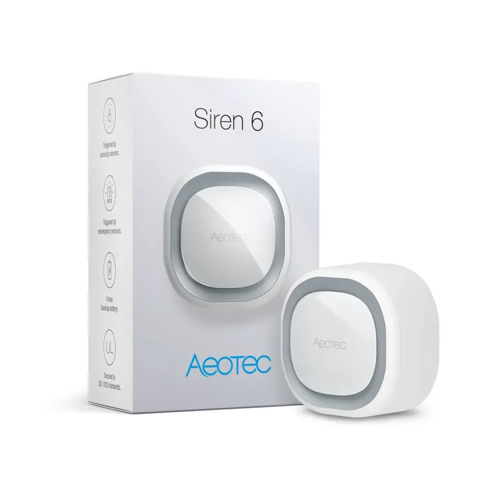 Кімнатна сирена з вбудованим акумулятором Aeotec Siren 6 — AEOEZW164 UA