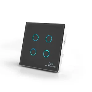 Сенсорний вимикач Z-Wave MCO Home на 4 канали чорний MCO_TPS314B UA