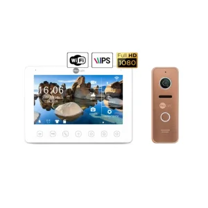 Комплект відеодомофону NeoLight NeoKIT HD+ WiFi Bronze UA
