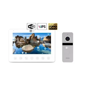 Комплект відеодомофону NeoLight NeoKIT HD+ WiFi Silver UA