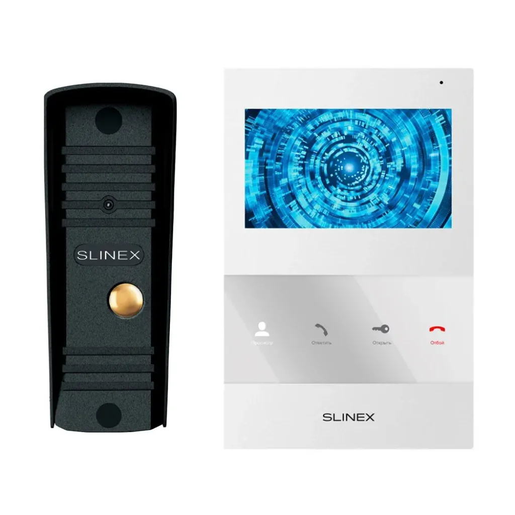 Комплект відеодомофону Slinex SQ-04 White / ML-16HR Black UA