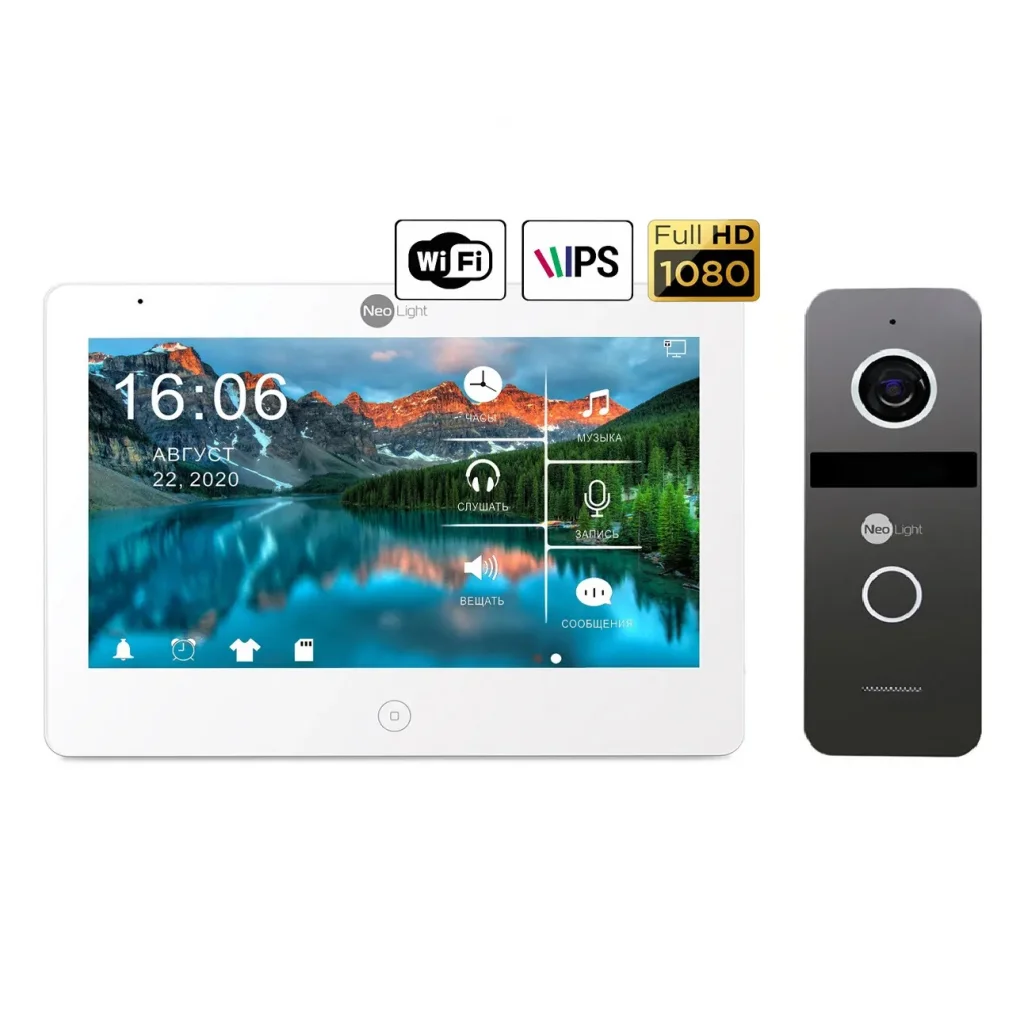 Комплект відеодомофону NeoLight Mezzo HD WiFi / Solo FHD Graphite UA